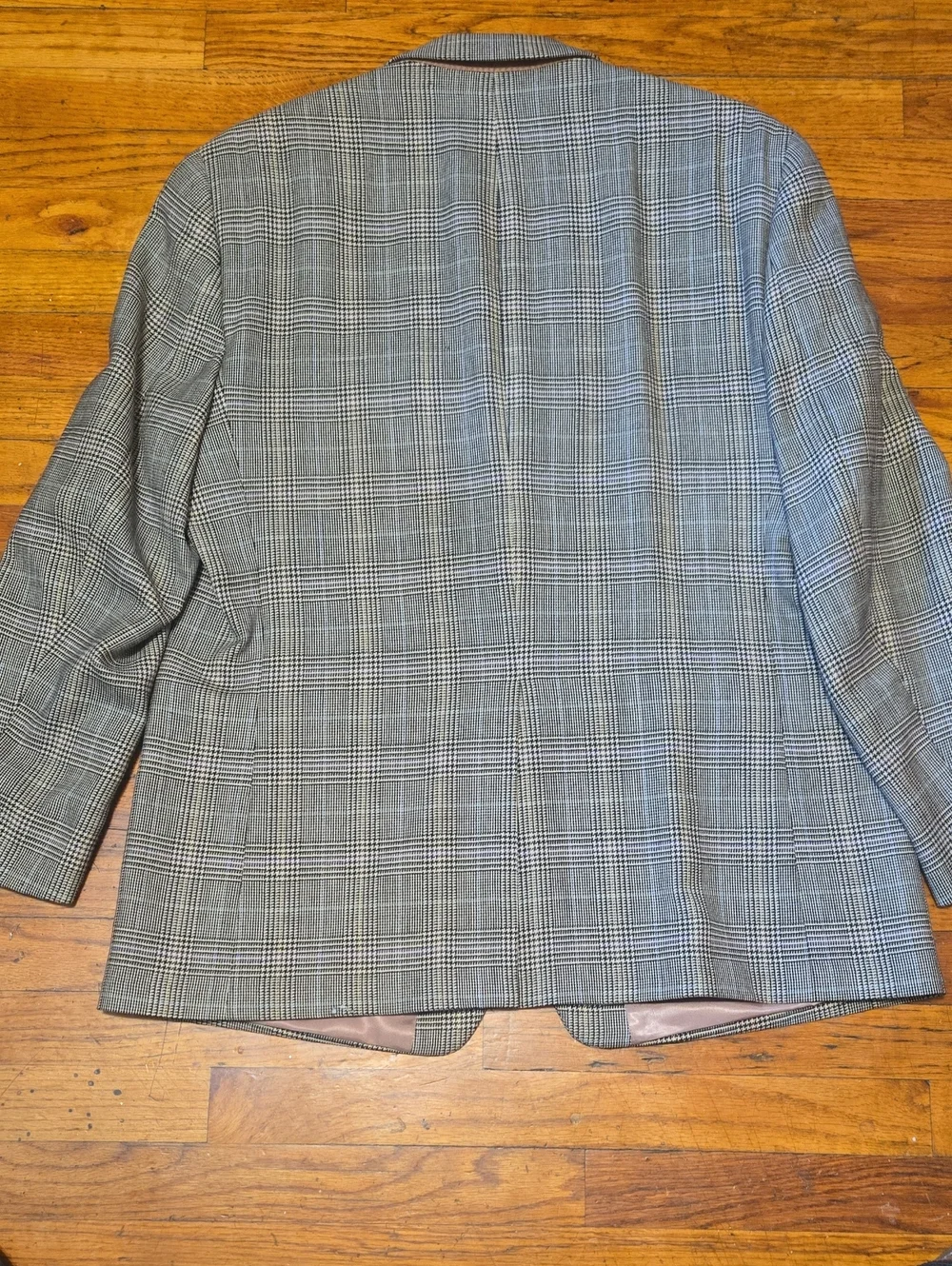 Lauren Ralph Lauren Lambswool Blazer 44R Glen Plaid Sport Coat Jacket Grey Tweed